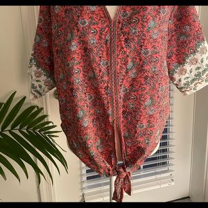 Max Studio tie front tunic